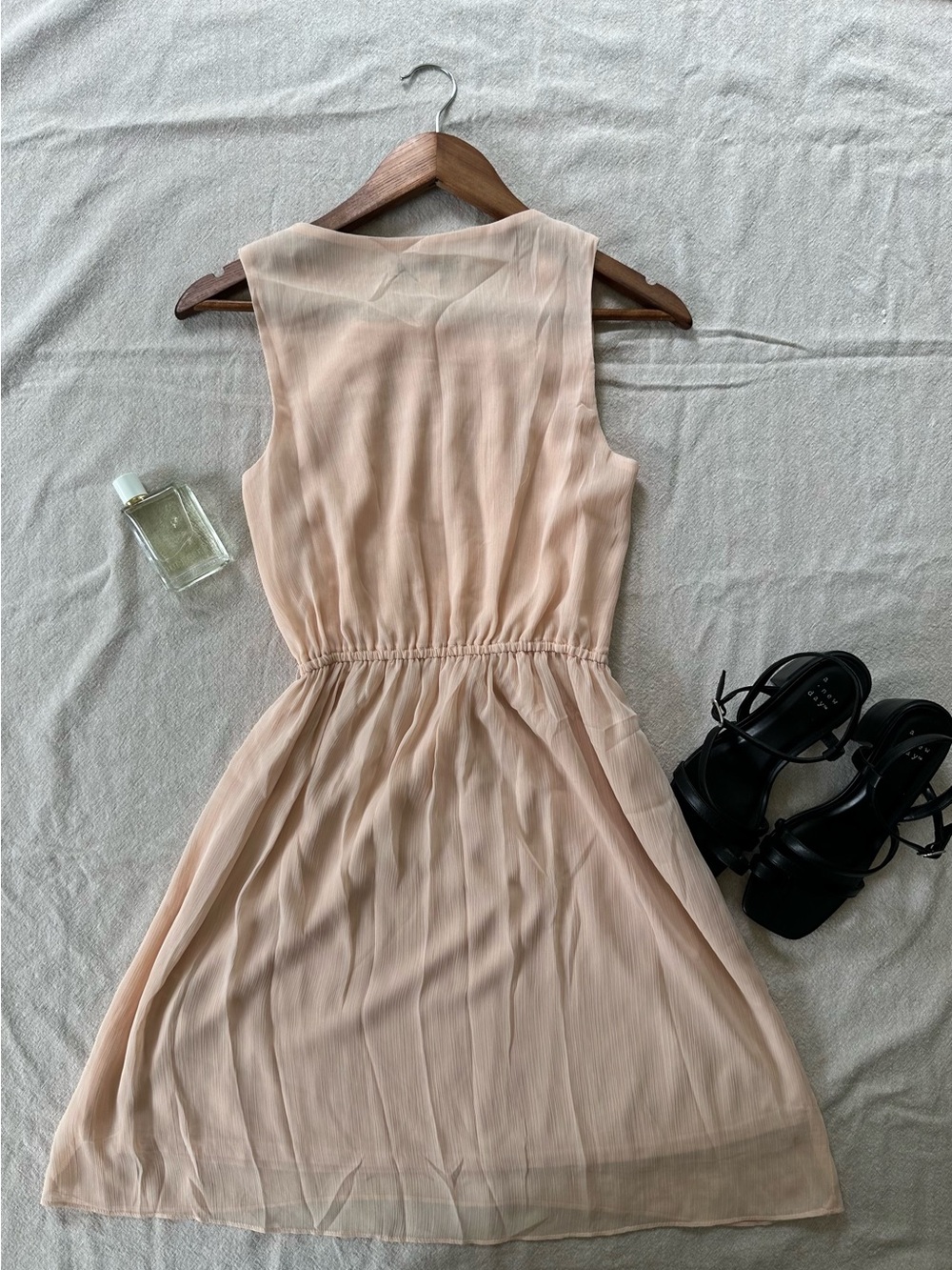 Forever 21 Blush Pink Sleeveless Fairycore Mini Dress Small - Picture 2 of 10